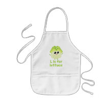L ist für LETTUCE Green Veggie Alphabet L