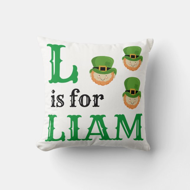 L ist für Liam baby Kissen (Vorderseite)