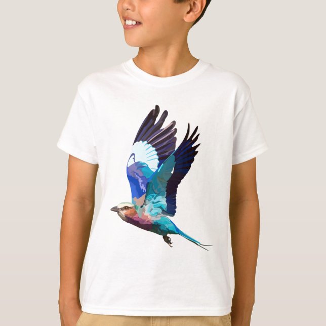 L ist für Lilac Breasted Roller T-Shirt (Vorderseite)