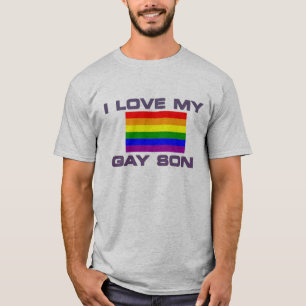 l Liebe meinem schwulen Sohn Rainbow Flag Prix T-Shirt
