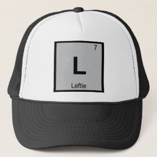 L - Linkshänder Chemie Periodensystem-Symbol Truckerkappe