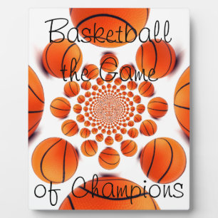 l Love Basketball the Game of Champions Plaque Fotoplatte