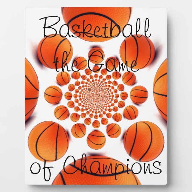 l Love Basketball the Game of Champions Plaque Fotoplatte (Vorderseite)