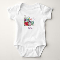 L Luna Personalisieren Buchstabenname, Rose Blume