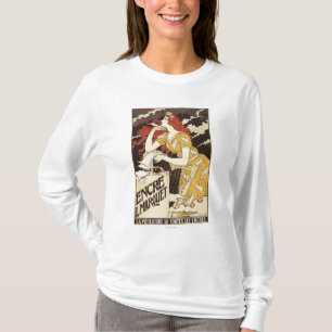 L. Marquet Tinte Rotköpfige Frau & Harfe T-Shirt