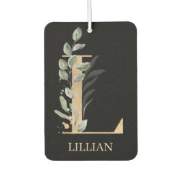 L Monogram Floral Personalisiert Air Freshener Autolufterfrischer