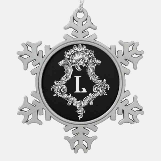 L Monogramm Anfangsbuchstabe Ornament (Vorderseite)