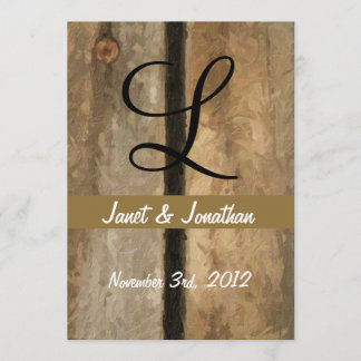 "L" Monogramm-Einladung Einladung