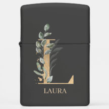 L Monogramm Floral Personalisiert