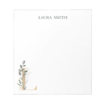 L Monogramm Floral Personalisiert