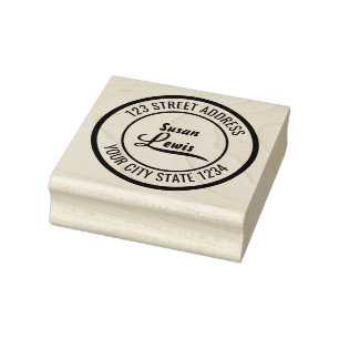 L Name oder Firma Gummistempel