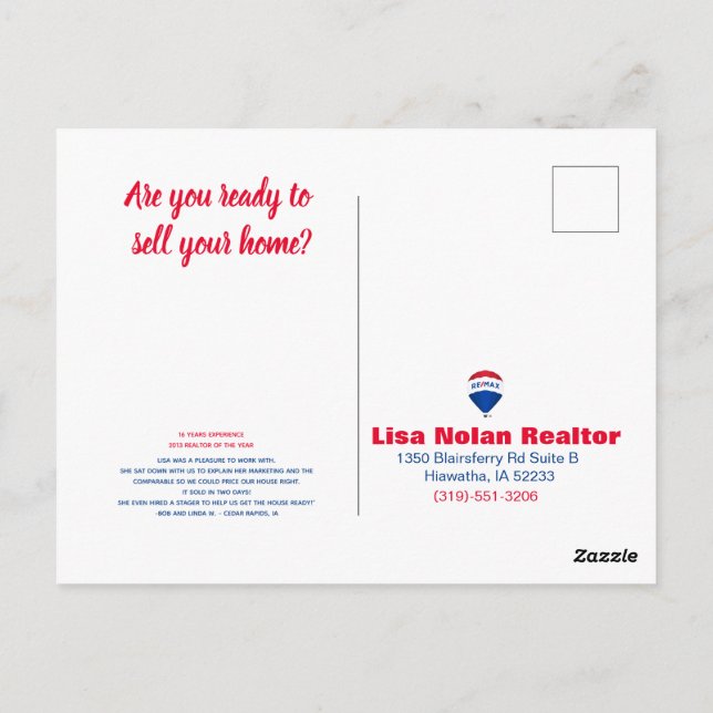 L. Nolan 12x18 Postkarte (Rückseite)