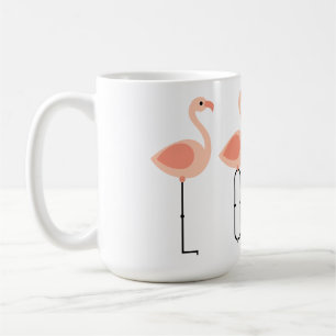 L-O-V-E Flamingos - Pink Flamingo LIEBE Kaffee Tas Kaffeetasse