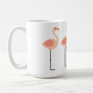 L-O-V-E Flamingos - Pink Flamingo LIEBE Kaffee Tas Kaffeetasse