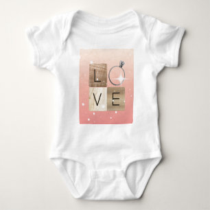 L-o-v-e Tiles Baby Strampler