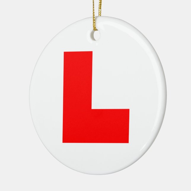 L-Plate Learner Driver / Bachelorette Hen Night Keramik Ornament (Links)