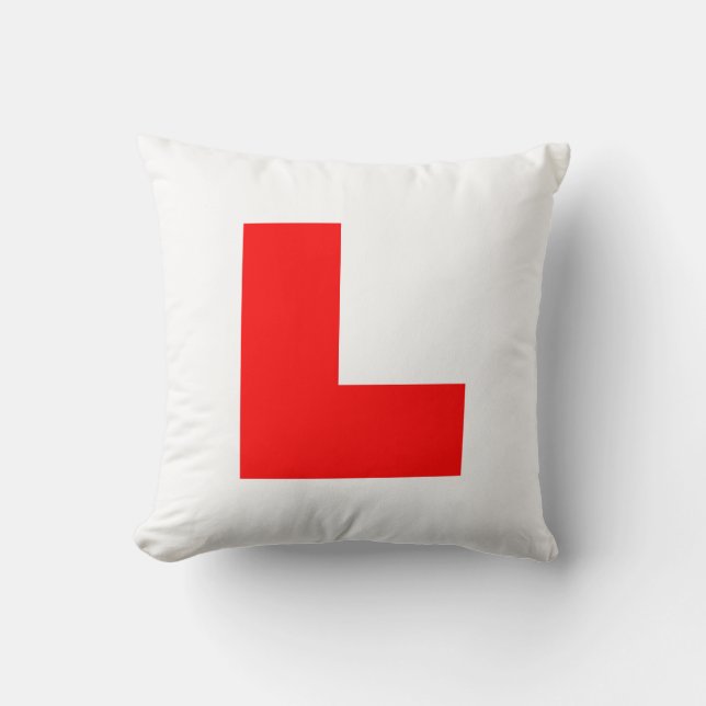L-Plate Learner Driver / Bachelorette Hen Night Kissen (Vorderseite)