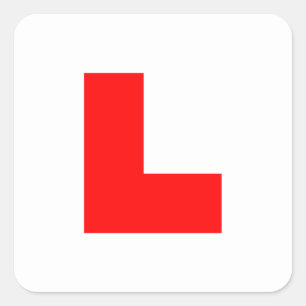 L-Plate Learner Driver / Bachelorette Hen Night Quadratischer Aufkleber