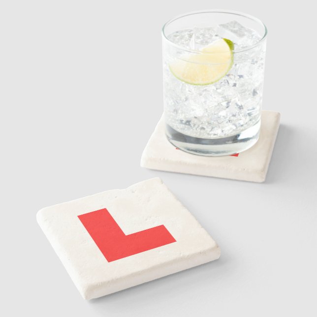 L-Plate Learner Driver / Bachelorette Hen Night Steinuntersetzer (Seitenansicht)