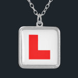 L-Plate Learner Driver / Bachelorette Hen Night Versilberte Kette<br><div class="desc">Funny Novelty L-Plate Learner Driver Sign / Bachelorette Hen Night Party.

Globe Trotters ist spezialisiert auf idiosynkratische Bilder aus der ganzen Welt. Hier finden Sie einzigartige Grußkarten,  Postkarten,  Poster,  Mousepads und mehr.</div>