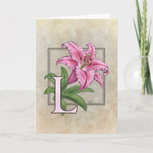 L pour Lily Flower Monogram