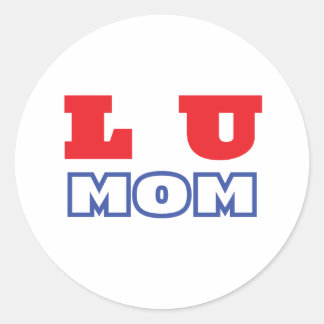 L U Mom Runder Aufkleber