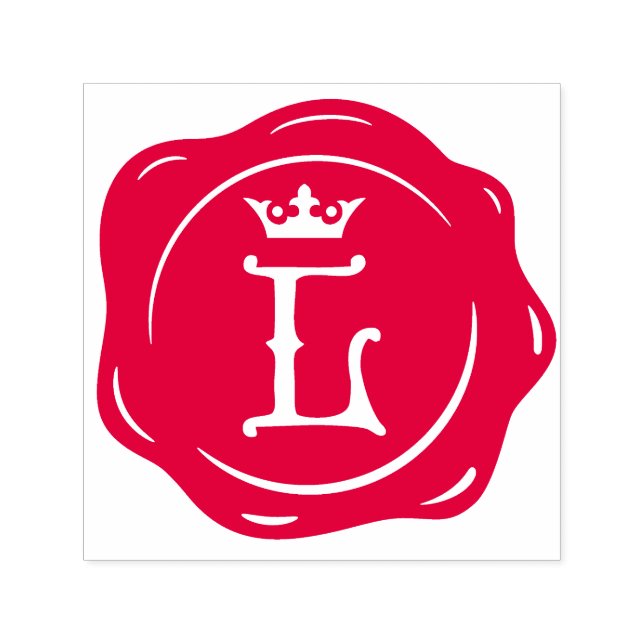 L - Ursprünglicher Buchstabe des antiken Wachs Sie Permastempel (Design)