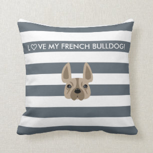 L♡VE MEINE FRANZÖSISCHE BULLDOGGE! DEKORATIVES KISSEN