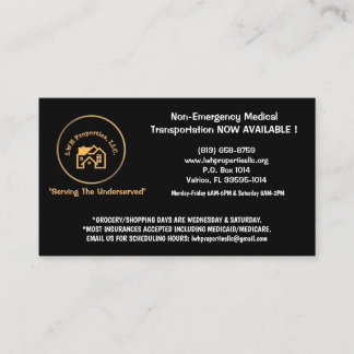L.W.H. Immobilien, LLC-Visitenkarte Telefonnummerkarte