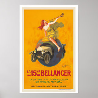 LA 15 HP Bellanger Vintage Car Poster by Leonetto