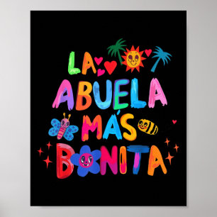 La Abuela Más Bonita Mama Niedlich Grandma Muttert Poster