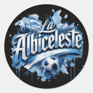 La Albiceleste - Spitzname der argentinischen Nati Runder Aufkleber