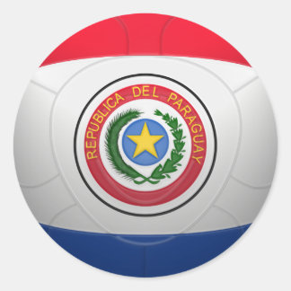 La Albirroja - Paraguay Football Runder Aufkleber