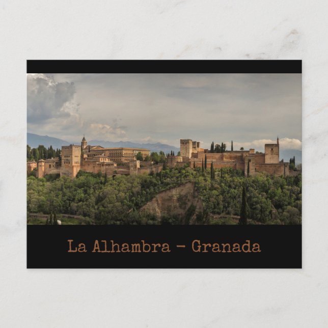 La Alhambra, Granada, Spanien Postkarte (Vorderseite)