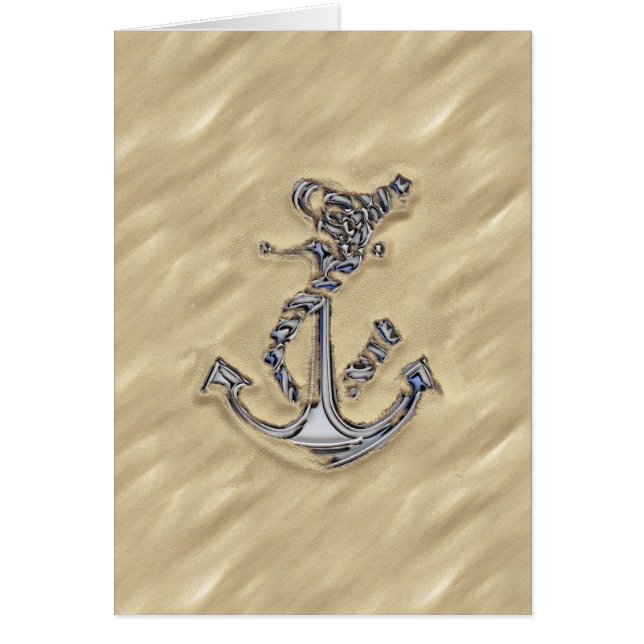 La Ancre de la corde de Chrome dans le sable (Devant)