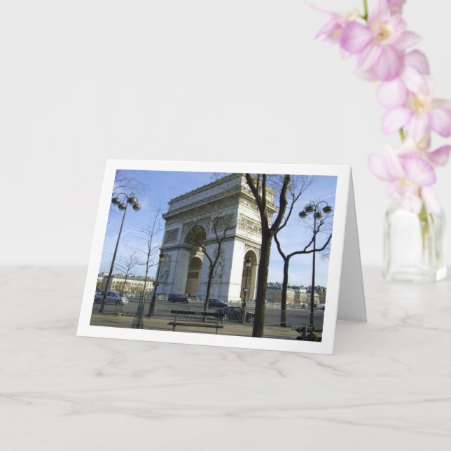 La Arc de Triomphe, Paris, Frankreich Karte (Orchidee)