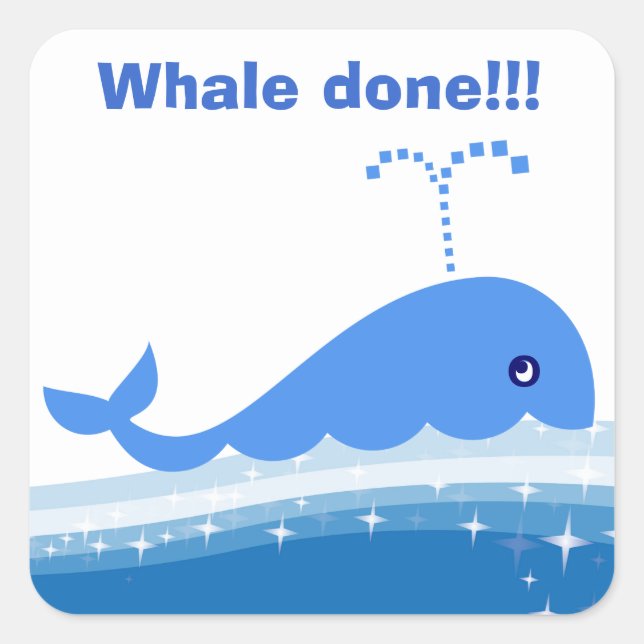 "La baleine a fini !" Stickers incitatifs pour étu (Devant)