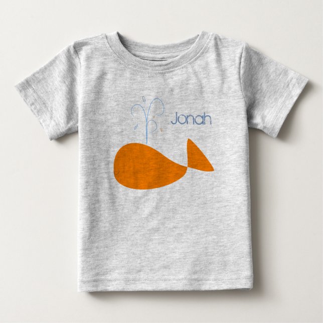 La baleine de Jonas orange badine le T-shirt (Devant)