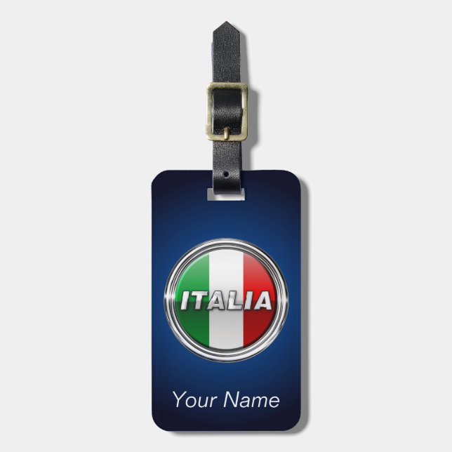 La Bandiera - die italienische Flagge Gepäckanhänger (Vorderseite vertikal)