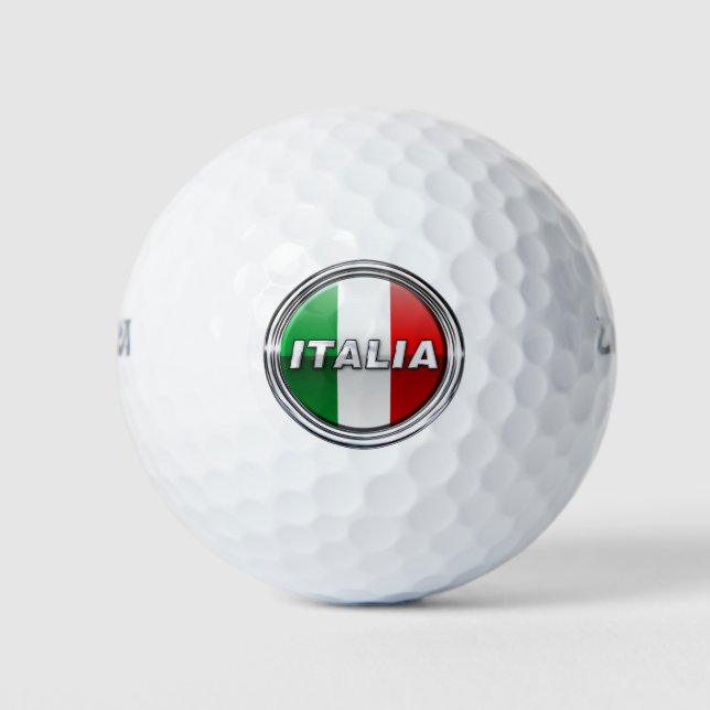 La Bandiera - Die italienische Flagge Golfball (Vorderseite)