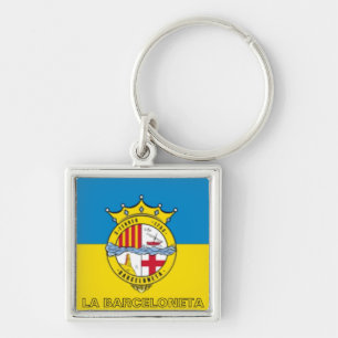 La Barceloneta (Flagge, Stadtviertel in Barcelona Schlüsselanhänger