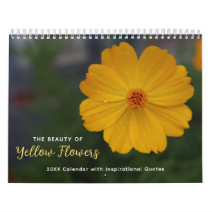 La beauté du calendrier des fleurs jaunes