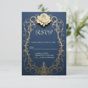 La beauté et la bête douce 16 carte RSVP