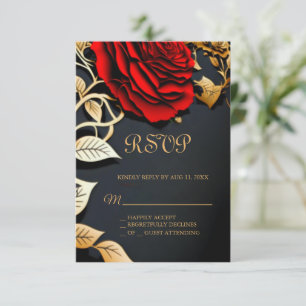 La beauté et la bête douce 16 carte RSVP