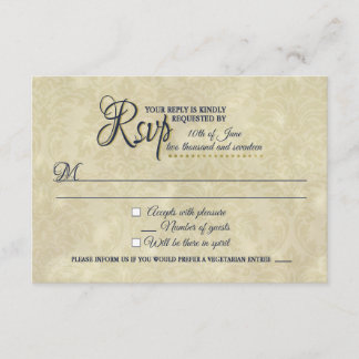 La beauté et la bête thème mariage carte RSVP