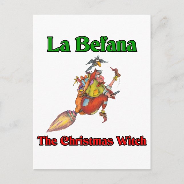 La Befana Die Weihnachtshexe.. Feiertagspostkarte (Vorderseite)