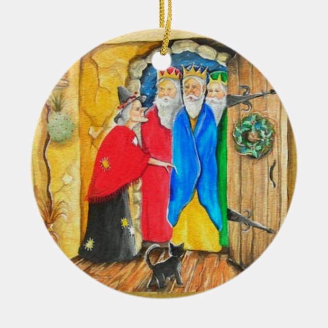 La Befana Verzierung Keramikornament (Vorne)
