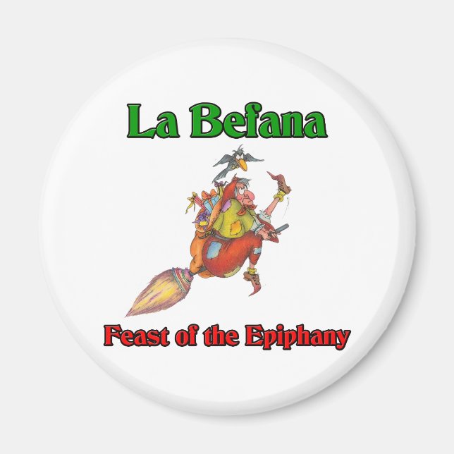 La Befana (Weihnachts-Hexe) Fest der Epiphany Magnet (Vorne)