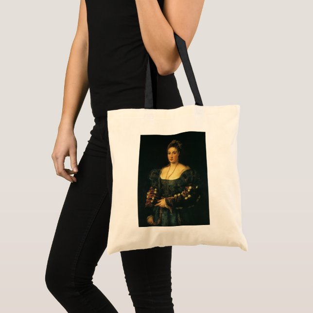 La Bella, Herzogin von Urbino von Tizian Tragetasche (Vorderseite (Produkt))