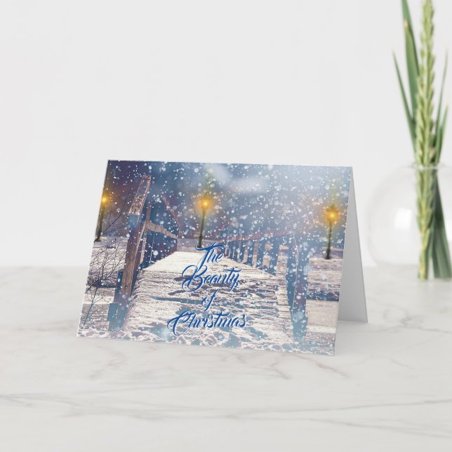 La belle carte de voeux de Noël (Devant)